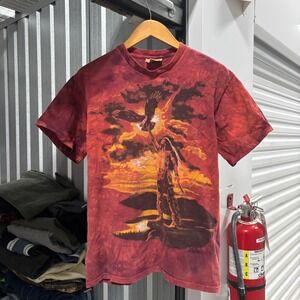 The Mountain Native American Eagle Sunset Tie Dye T Shirt Size‎ Medium